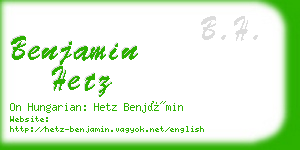 benjamin hetz business card